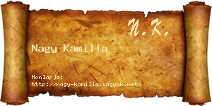 Nagy Kamilla névjegykártya
